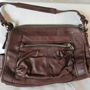 Fossil Vintage Chocolate Brown leather shoulder bag